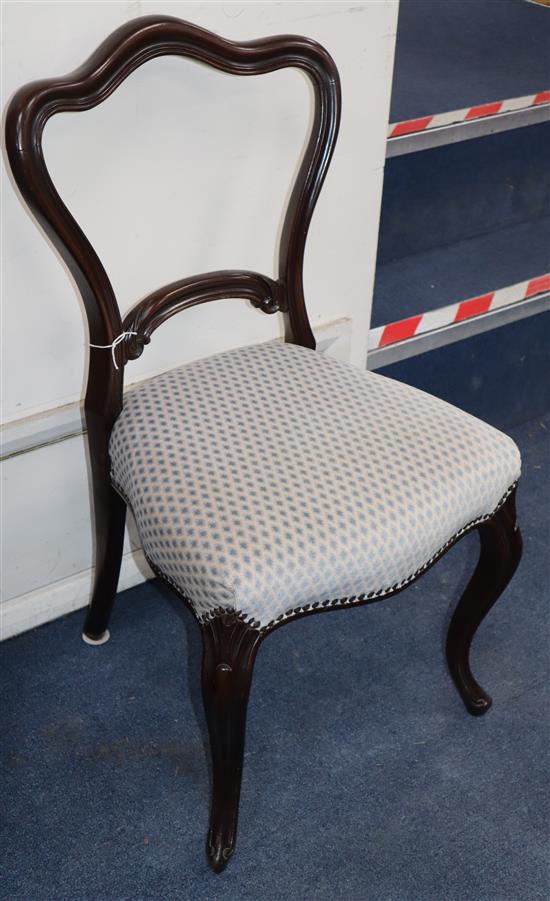 A set of four Victorian mahogany dining chairs